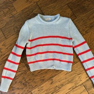 Chic Striped Crew Neck Sweater